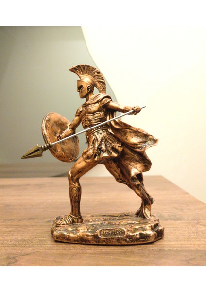 Tasarım Achilles Biblo 19 cm Mitolojik Heykel Ev Dekor Hediyelik Eşya