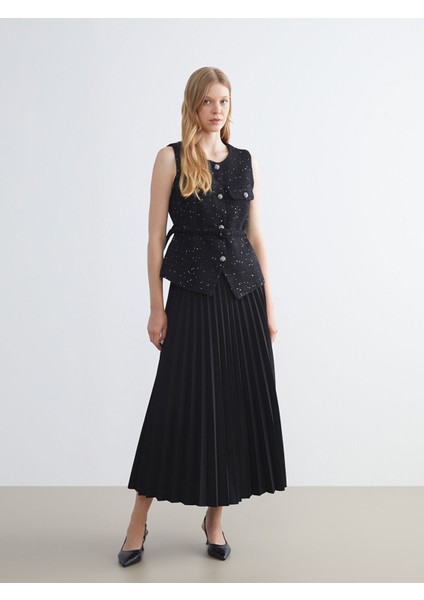 Yeni Sezon Bisiklet Yaka Taşlı Kadın Yelek fiyatları