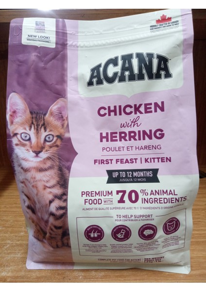 Kitten First Feast Tavuklu ve Ringa Balıklı Yavru Kedi Maması 1.8 kg