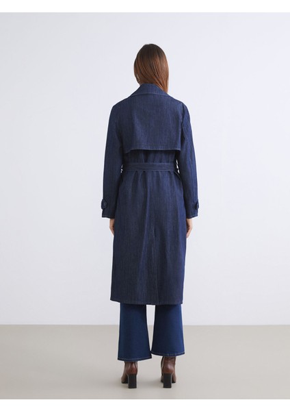 Yeni Sezon Ceket Yaka Kadın Jean Trençkot indirimleri