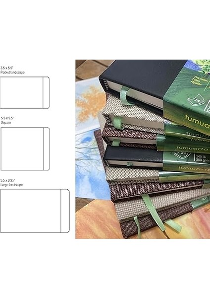 Sulu Boya Eskiz Defteri, 300 G, %25 Pamuk, 9 x 14 Cm, 24 Yaprak, 48 Sayfa, Ince Taneli, Asit Içermez, Sulu Boya Defteri, Sanatçı Kağıdı, Sulu Boya, Mürekkep, Akrilik, Guaj Için Ideal fırsatları