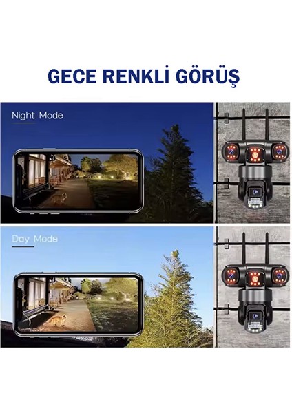 6030PRO Wifi ( 3 ) Kameralı 15MP (5mp+5mp+5mp) Üç Kameralı 10X Zoom Renkli Gece Görüşlü modelleri