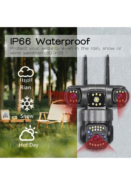 6030PRO Wifi ( 3 ) Kameralı 15MP (5mp+5mp+5mp) Üç Kameralı 10X Zoom Renkli Gece Görüşlü