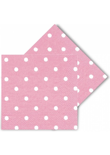 Pembe Puantiyeli Peçete