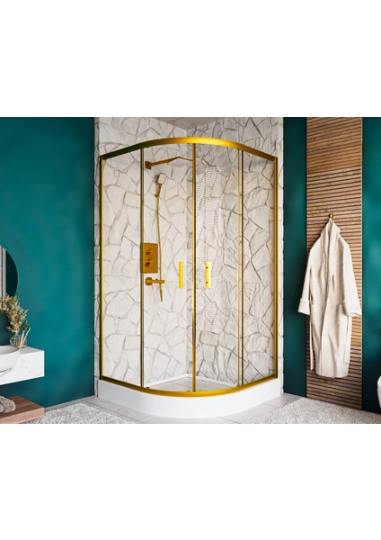 H&s Nisa Duşakabin Roma Serisi N-072 Oval Gold