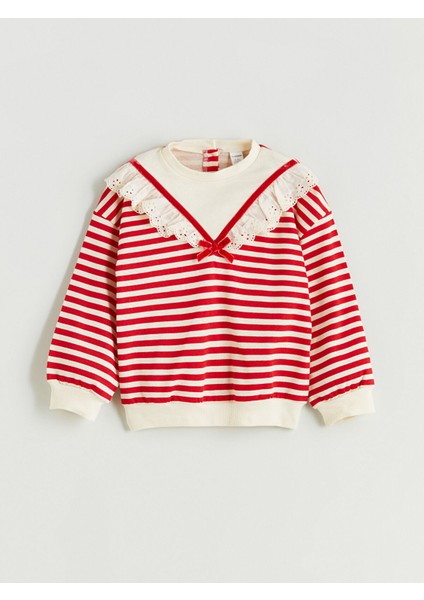 Yeni Sezon Bisiklet Yaka Kız Çocuk Sweatshirt