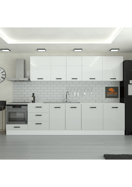 320 cm Mutfak Dolabı Mdf Kapak Tezgah Dahil YRKN320 100
