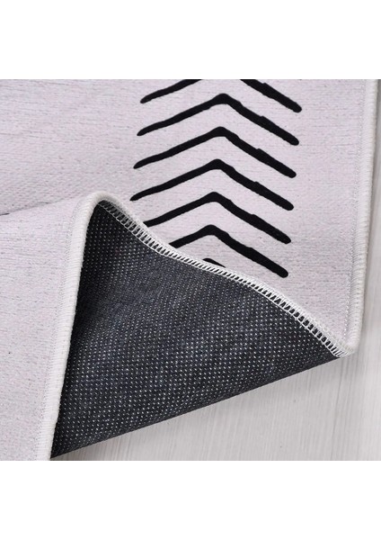 Corcolle Modern Gri Polyester ve Pamuklu Kaydırmaz Tabanlı Dijital Baskı Halı modelleri