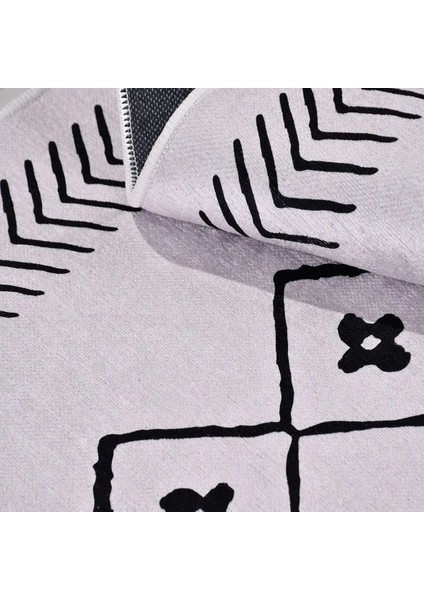 Corcolle Modern Gri Polyester ve Pamuklu Kaydırmaz Tabanlı Dijital Baskı Halı indirimleri