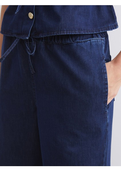 Yeni Sezon Beli Lastikli Wideleg Kadın Jean Pantolon modelleri