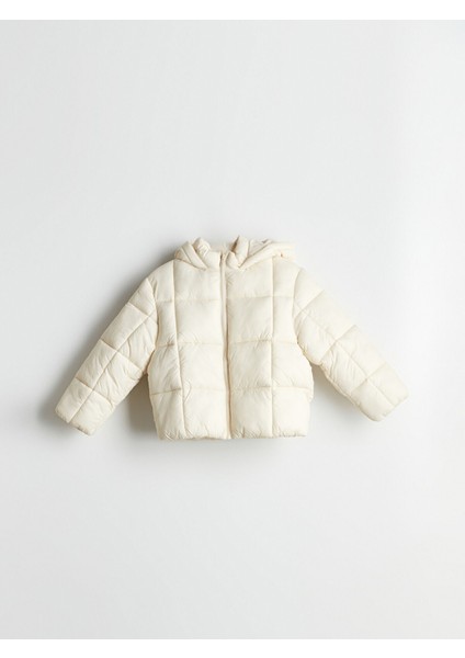 Yeni Sezon Kapüşonlu Kız Çocuk Şişme Mont
