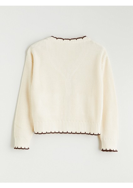 Yeni Sezon V Yaka Kız Çocuk Triko Hırka modelleri