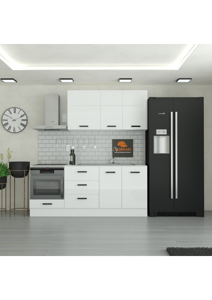 205 cm Mutfak Dolabı Mdf Kapak Tezgah Dahil YRKN205 97