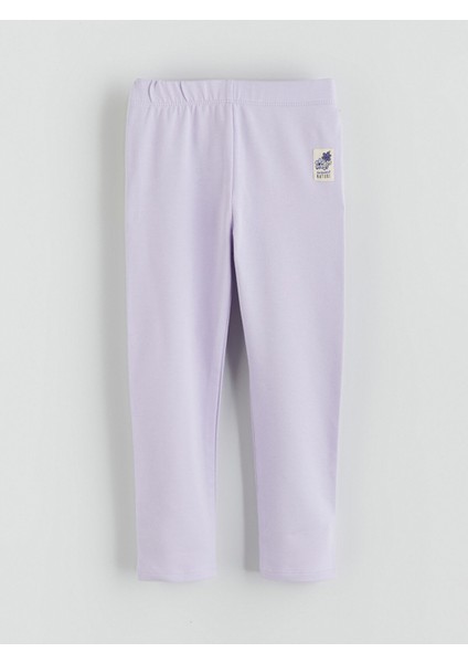 Yeni Sezon Beli Lastikli Baskılı Kız Çocuk Tayt