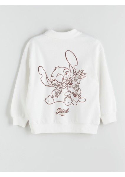 Yeni Sezon Polo Yaka Stitch Baskılı Kız Çocuk Sweatshirt fiyatları
