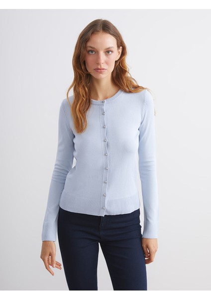 Yeni Sezon Bisiklet Yaka Kadın Triko Hırka