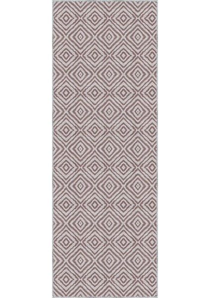 Latina Geometrik Bej Polyester ve Pamuklu Yıkanabilir Kaydırmaz Taban Dijital Baskı Halı modelleri