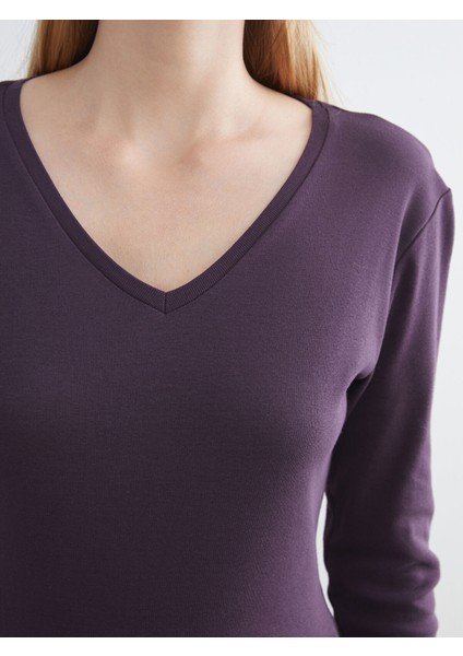 Yeni Sezon Büyük Beden V Yaka Kadın Tişört modelleri