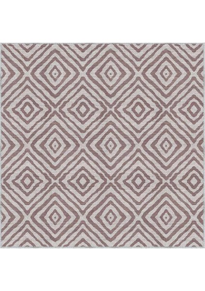 Latina Geometrik Bej Polyester ve Pamuklu Yıkanabilir Kaydırmaz Taban Dijital Baskı Halı indirimleri