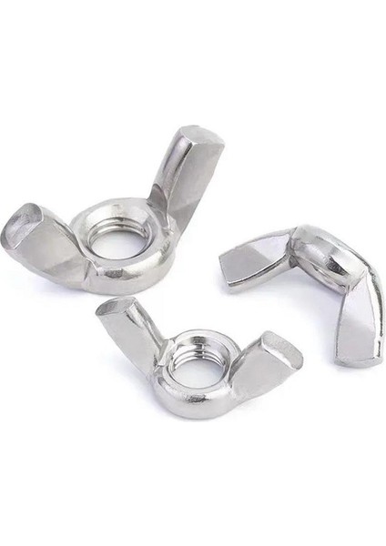 Kelebek Somun 10 Adet Inox Paslanmaz Çelik Dın 315 A2