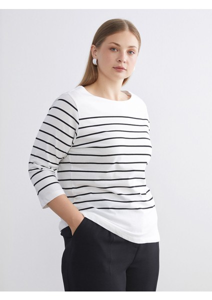 Yeni Sezon Bisiklet Yaka Çizgili Kadın Tişört fiyatları