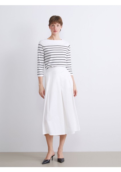 Yeni Sezon Bisiklet Yaka Çizgili Kadın Tişört modelleri