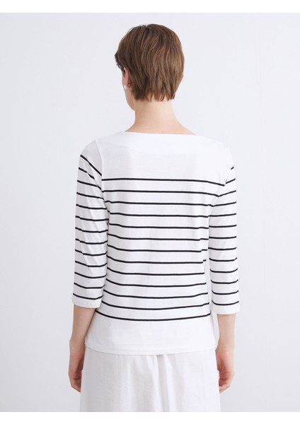 Yeni Sezon Bisiklet Yaka Çizgili Kadın Tişört indirimleri