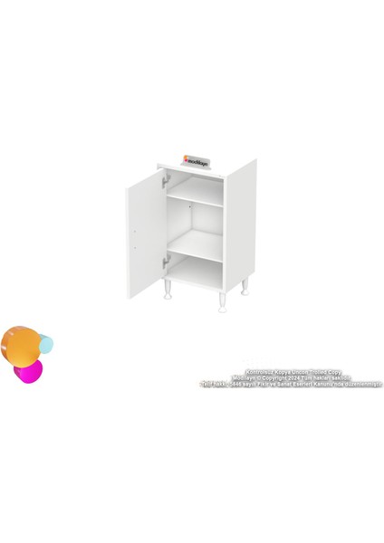 Efil Dolap Dar Alanlar Için Çok Amaçlı Dolap Tek Kapaklı 3 Göz Raf Dolap 45X75X32,5 cm fırsatları