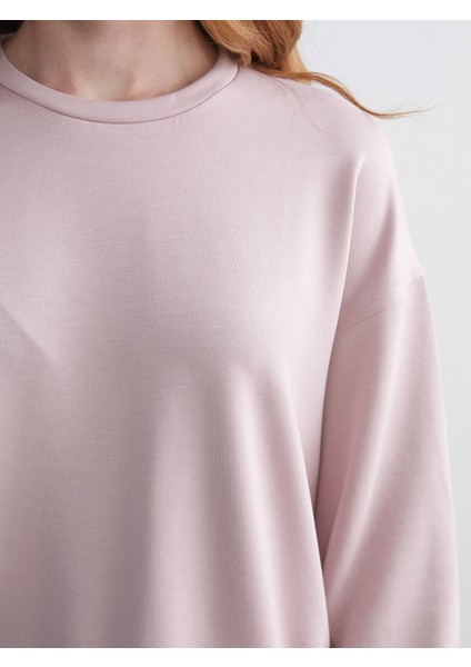 Yeni Sezon Bisiklet Yaka Oversize Kadın Sweatshirt modelleri