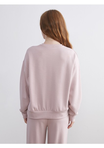 Yeni Sezon Bisiklet Yaka Oversize Kadın Sweatshirt fırsatları