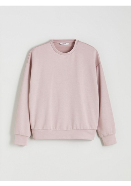 Yeni Sezon Bisiklet Yaka Oversize Kadın Sweatshirt indirimleri