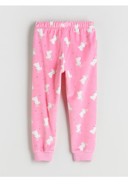 Yeni Sezon Bisiklet Yaka Baskılı Kız Çocuk Pijama Takımı fırsatları