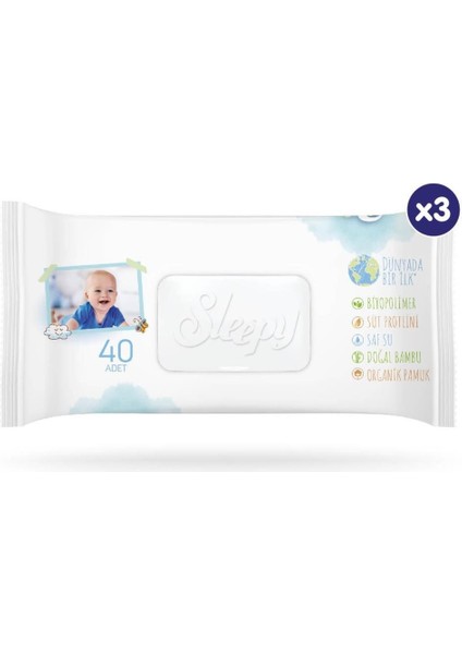 Nessiworld Sleepy Bio Natural Islak Havlu Mendil 3X40 120 Yaprak fiyatları