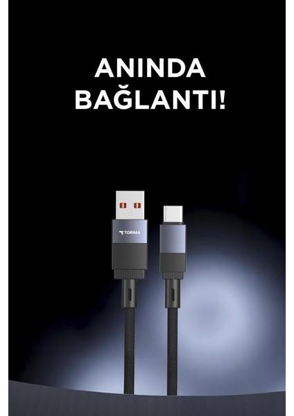 U18 Siyah USB ile Type-C Şarj ve Data Kablosu fırsatları