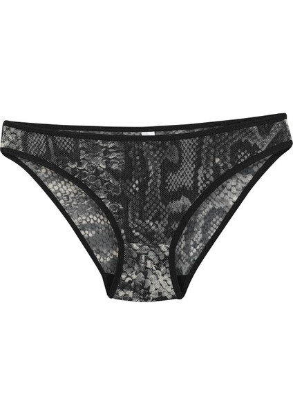 Kadın Siyah Yılan Desenli 2'li Slip fiyatları