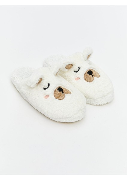 Yeni Sezon Hayvan Figürlü Pelüş Kız Çocuk Ev Terliği