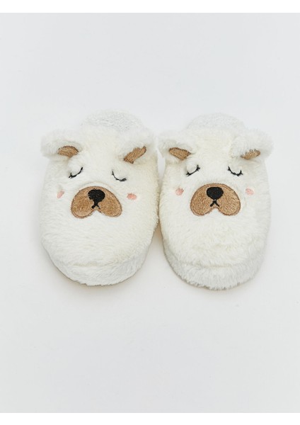 Yeni Sezon Hayvan Figürlü Pelüş Kız Çocuk Ev Terliği modelleri