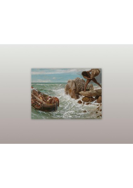 Arnold Böcklin - Odysseus Und Polyphemus - Ahşap Mdf Tablo modelleri