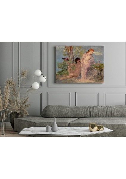 Arnold Böcklin – Idyll - Ahşap Mdf Tablo