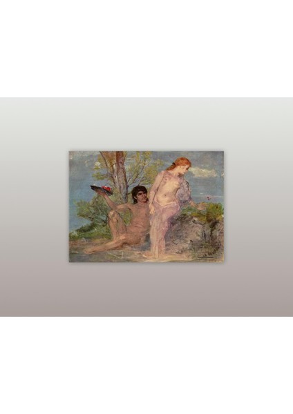 Arnold Böcklin – Idyll - Ahşap Mdf Tablo fiyatları