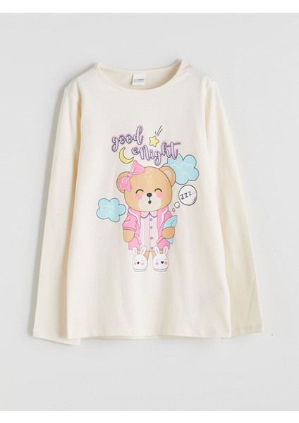 Yeni Sezon Bisiklet Yaka Kız Çocuk Pijama Takımı fiyatları