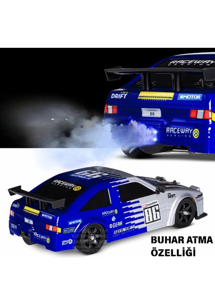 Oyuncak 28 cm Uzaktan Kumandalı 4x4 Buhar Atan Drift Arabası 20 Km/h Hız Drift Tekerler 7.4 V Şarjlı Drift Için Üretilmiş Özel Araba indirimleri