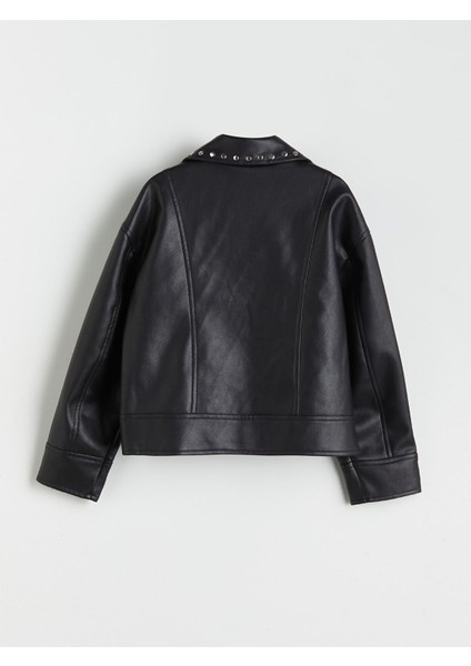 Yeni Sezon Deri Görünümlü Kız Çocuk Mont fiyatları
