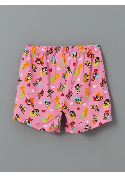 Yeni Sezon Beli Lastikli Powerpuff Girls Baskılı Kız Çocuk Pijama Şort fiyatları
