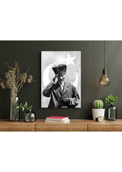 Atatürk Selam ve Türk Bayrağı - Ahşap Mdf Tablo fiyatları