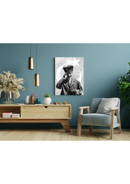 Atatürk Selam ve Türk Bayrağı - Ahşap Mdf Tablo modelleri
