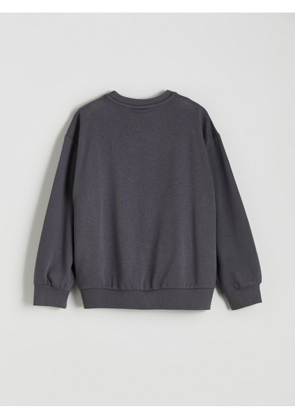 Yeni Sezon Bisiklet Yaka Mickey Mouse Baskılı Kız Çocuk Sweatshirt fiyatları