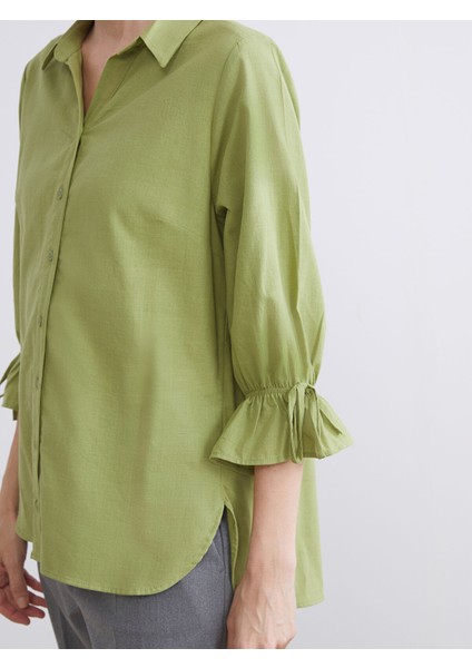 Yeni Sezon Regular Fit Fırfırlı Kadın Gömlek indirimleri