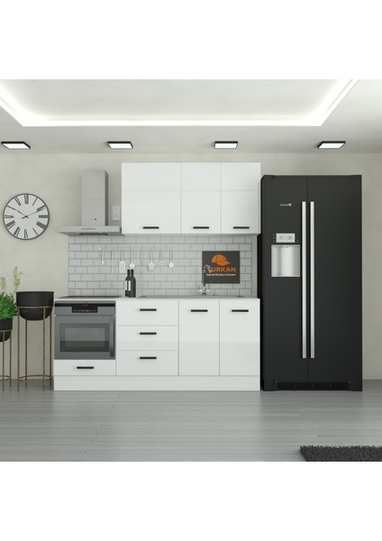 200 cm Mutfak Dolabı Mdf Kapak Tezgah Dahil YRKN200 97