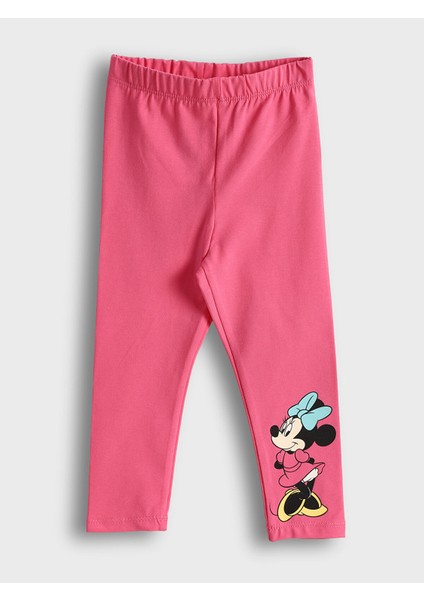 Yeni Sezon Minnie Mouse Baskılı Kız Çocuk Tayt 3'lü